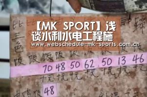 【MK SPORT】浅谈水利水电工程施工进度控制与管理体会(图3) MK体育官网